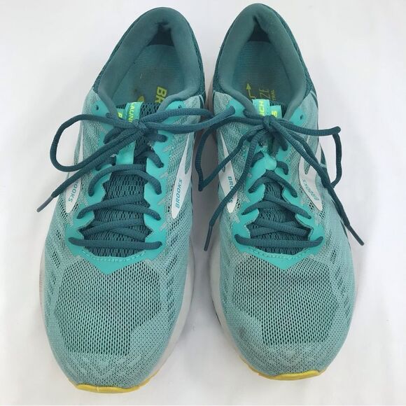 Brooks Launch 6 Teal White Lace Up Athletic Running Shoes - Picture 1 of 16